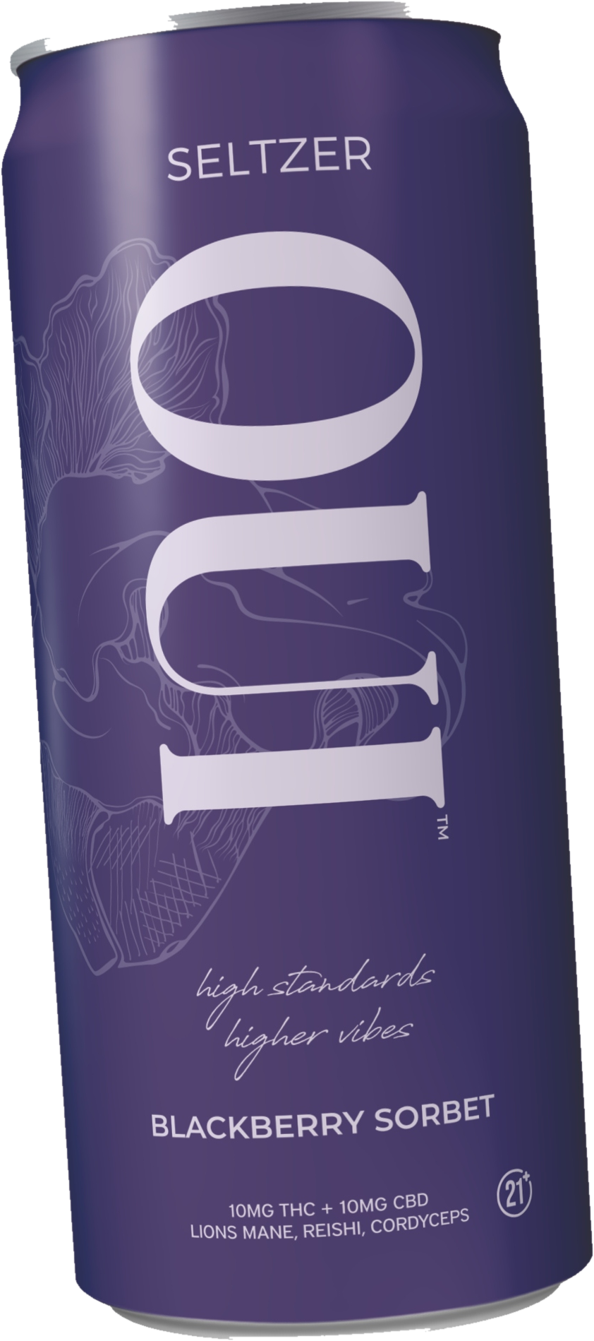 OUI Seltzer Blackberry Sorbet can